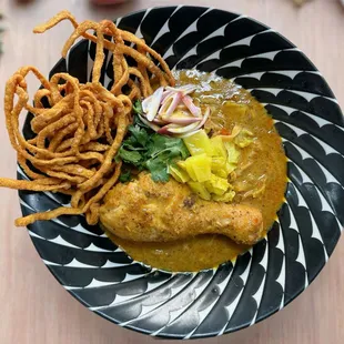 Kao Soi Noodles or Khao Soi Noodles.