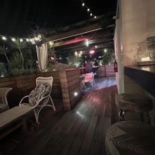Lounge area near the bar