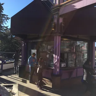 Outside hut