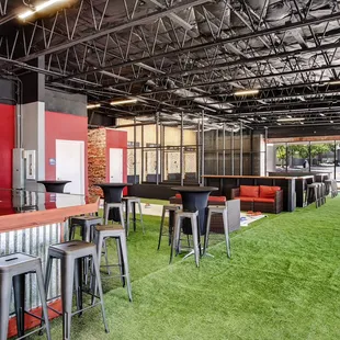 We have a tap room and great food. Come try iceless curling and ax throwing.