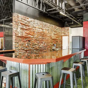 We feature beers on tap by Red Door and delicious made to order food.