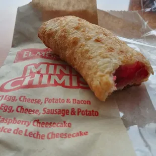 Raspberry cheesecake mini chimi