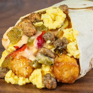 Sausage breakfast Burrito