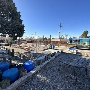 The Albuquerque Collective Outside Activity &amp; Food Area