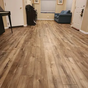 replaced old laminate floors with new LVP COREtec