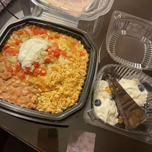 Flourless chocolate torte cake &amp; enchiladas