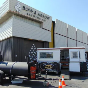 Our food truck, serving at Bow &amp; Arrow Brewing Company.