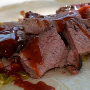 Brisket Burrito with Green Chile