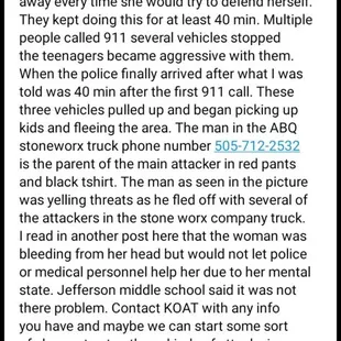 Aiding criminals after attacking a mentally ill homeless person and fleeing from the scene of the crime with the suspects in the work truck