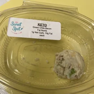 Fat bombs--a keto staple. There were four in the package when I bought it. I wonder where the other 3 went?  so delicious!