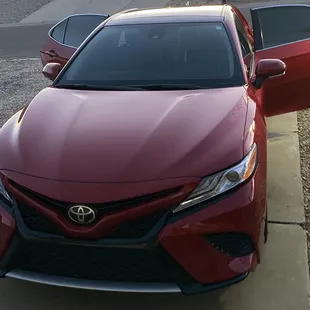 Car with tinted windows