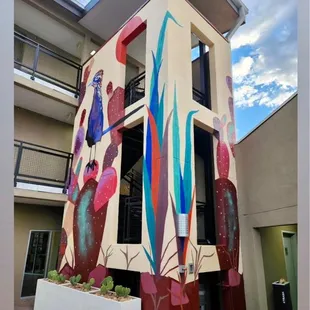 New mural near pool