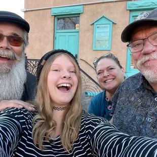 SPOOKTACULAR fun with ABQTours &amp; our guide Charlie!  This group looks a little TOO happy near such a ghoulishly haunted site!!