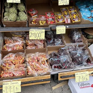 Cheapest cherries in town! The rainiers weren&apos;t good though just fyi.