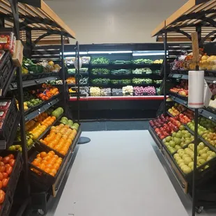 the produce section of a grocery store