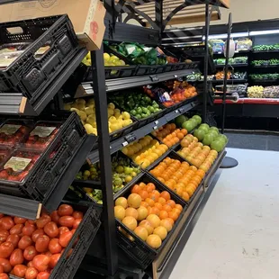 the produce section of a grocery store