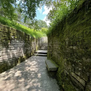 Steps to the springs