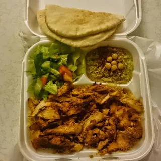 Beef and Chicken Shawarma Combo Platter