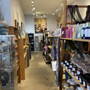 The art store with local artist's arts and crafts.