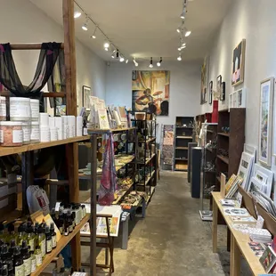 The art store with local artist's arts and crafts.