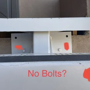 Left hole, and wond add structural bolts