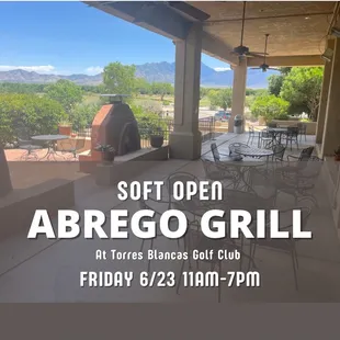 Come see us starting Friday! For reservations and other inquiries, please call 520-625-9192