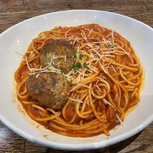 Spaghetti Marinara with Meatballs