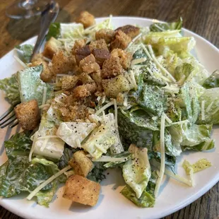 Caesar salad: nice with nice lettuce but the dressing lacked flavor.