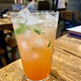 Strawberry mint mocktail