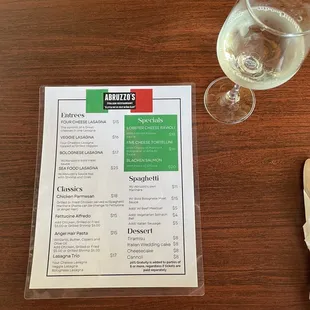 Front of menu as of 18:30, 29 July 2023.