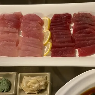 Albacore tuna and big eye tuna