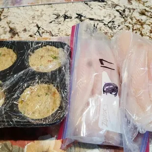 the contents of a frozen meal