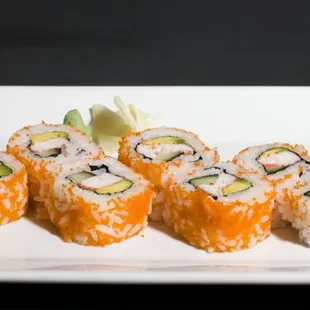 a plate of sushi