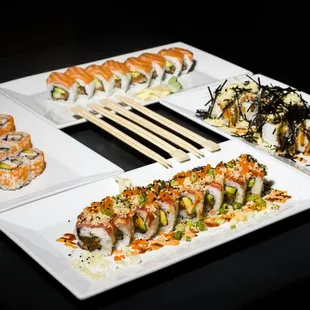 sushi, sushi and sashimi, food, sashimi