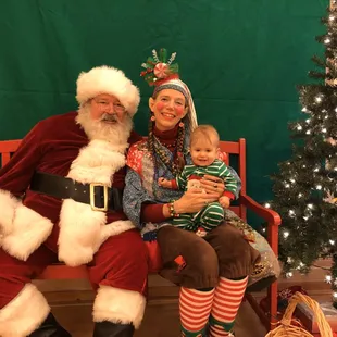 Real Bearded Santa Claus &amp; Peppermint the Elf for all your Christmas Events!!