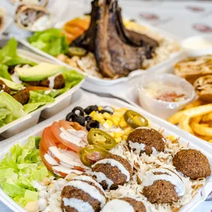 a variety of food items