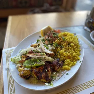 Chicken Kabob Plate