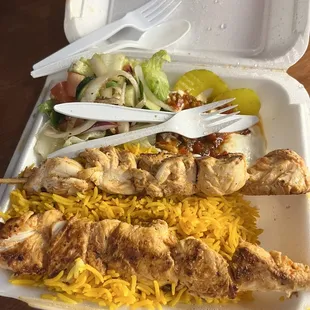 Shish tawook platter