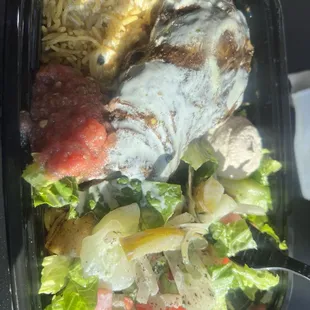 Lamb shank is tender. Goodness.