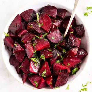 a bowl of beets