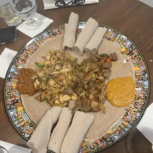 Mushroom stew and beef tips