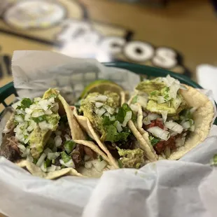 Asada, pollo and Al pastor