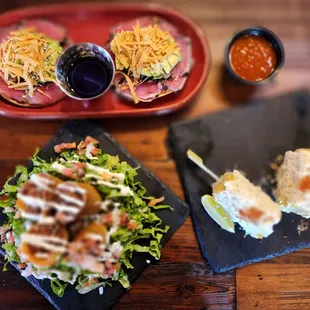 a plate of food on a table