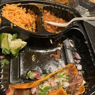 3 Quesabirria Plate/ rice and beans