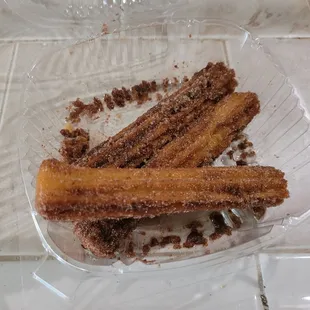 Burnt churros for almost seven dollars which I requested a refund.