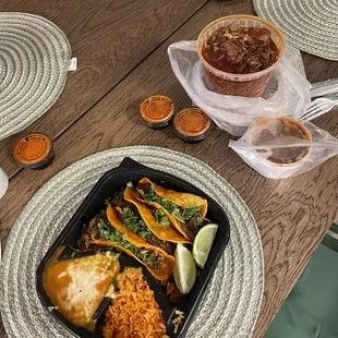 3 Quesabirria Plate/ rice and beans Abuelitas Birria Ramen