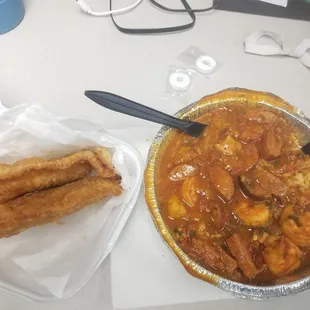 a plate of food and a fork