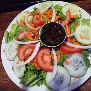 a salad on a plate