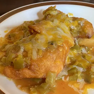 Chile relleno ala carte. It was okay I'll probably pass on it next time. It's hard to find a freshly prepared chile relleno these days.