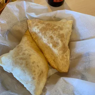 Biggest sopapillas I have ever seen!  Yum!